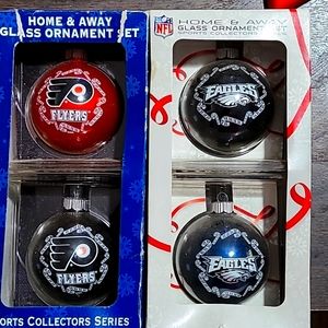 2 pkg Glass ornament set